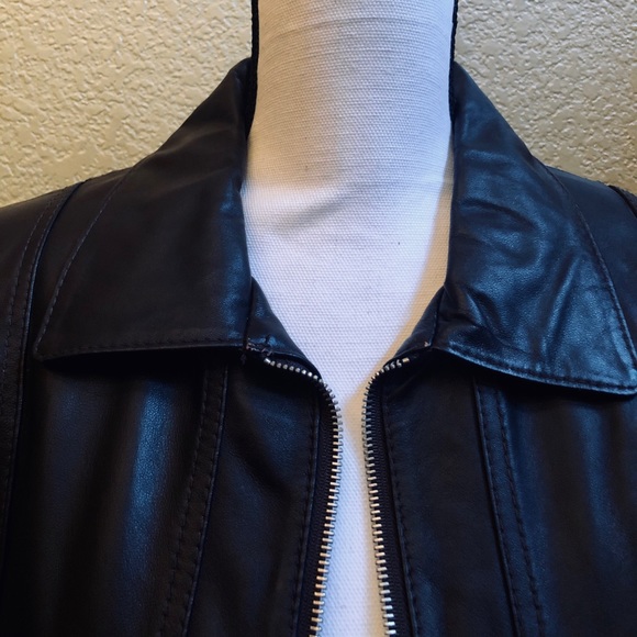 Brown Genuine Leather Jacket - Picture 5 of 11